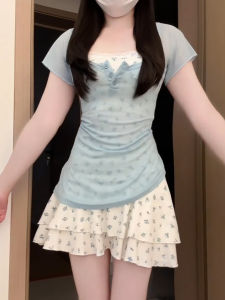 SENWA | Floral Cami Dress Set for Petite Women Short Skirt