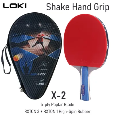 LOKI Table Tennis Racket X Series 1 2 3 Stars Ping Pong Paddle Pingpong Racket Recreational Bat for Entry Players