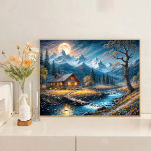 Scenic Small Town Night Landscape Jigsaw Puzzle 500/1000/1200/2000PCS Stress Relief Puzzle Wall Art Decor Gift Frameless