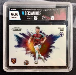 COLOR BLAST ⚽️ DECLAN RICE ⚽️ อาร์เซน่อล เวสต์แฮม 💥 การ์ดสะสมฟุตบอล EPL ⚽️ Prizm Hobby Box 🇬🇧 GRADED CARD ⚽️ West Ham 🏴 Arsenal ⚽️