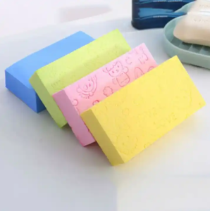 Baby Face bath spa sponge printed shower exfoliating Skin Care Sponge