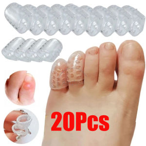 10Pcs Transparent Toe Protection Cover Separation Foot Wear Shoes Guard Foot Care Tools Breathable Silicone Toe Protector Fit Toe Anti-wear Sleeve