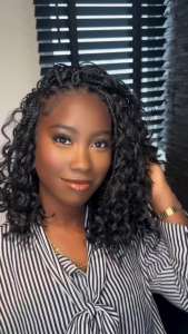 8 Packs Synthetic 12 Inch Goddess Box Braids Crochet Hair Boho Box Braids With Curl Ends Hair Extensions for Women Black