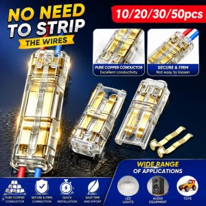 Aitemay 2-Pin Waterproof Automotive Wire Connector Terminal - Screwless Car Cable Quick Connect Tool-Free