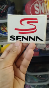 ตัวรีดติดเสื้อ อาร์มติดเสื้อ ตัวรีด อาร์ม โลโก้ ตรา ยี่ห้อ Ayrton Senna Iron on Patch Team Mclaren Formula 1 team ฟอร์มูล่า วัน แมคลาเรน เซนนา ตกแต่งเสื้อผ้า Sticker DIY สติ๊กเกอร์ ตีนตุ๊กแก