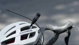 ROCKBROS Bicycle Lock Steel Sturdy MTB Road Bike Anti-theft Lock 3 Digit Password Lock for Bike Helmet Electric Bike Scooter Motorcycle