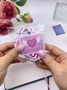 50/100Pcs Pink Boosts Confidence Stickers Cool Room Phone Computer Case Wall Skateboard Window Anti-internal Friction Sticker