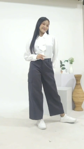 celana anak perempuan highwaist KULOT CARGO PANTS USIA 5-17 TAHUN