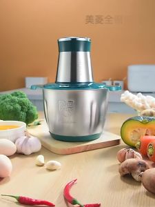 Blender Daging Stainless 2 Liter/Cooper Stainless 2000ml | Grinder Chopper Hemat Daya 4 Mata Pisau Food Grade Stainless Steel Penggiling Daging Multifungsi 2 L | Blender Chopper Stainless Steel | Blender Chopper | Chopper | Chopper Penggiling Daging