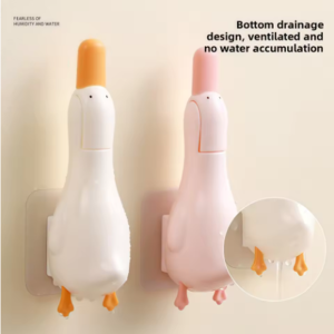 Cute Duck Shaped Double-head Design Cleaning Clip Dust Stain Removal Shovel - Bathroom kitchen Cleaner Tool With Drainage Hole