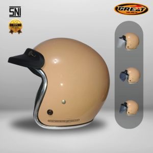 Great Helm Bogo List Chrome Premium Coklat Susu Original Pria Wanita SNI L02