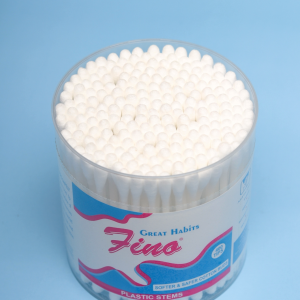 Fino Baby Cotton Buds 200 Tips with Canister Soft Cotton Swabs Ear Cleaning Great Habits
