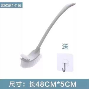 New Home Toilet Brush Wall-Mounted Long-Handled Bathroom Toilet Brush Cleaning Tool Durable Nylon Head No Drilling Required