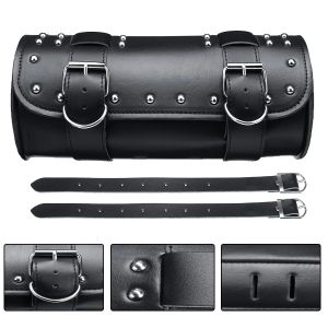 [Local seller+COD]Motorcycle Saddlebag PU Leather Tool Bag Universal Motorcycle Side Box Side Bag Saddlebags Rider Bag