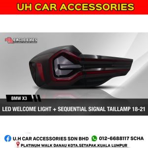 BMW X3 2018-2021 LED WELCOME LIGHT SEQUENTIAL SIGNAL TAILLAMP