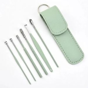 6Pcs Stainless Steel Earpick Ear Cleaner Spoon Ear Pick Ear Wax Removal Tool Kit Ear Spoon Care for Baby Adults Ear Care Set