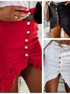 Pure Color Stretch Denim Skirt High Waist Midi Skirt Versatile Style Cross-Border Solid Color Elasticity Womens Fashion