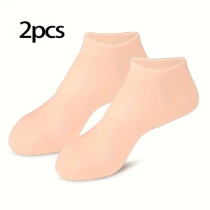 2 Pieces Silicone Foot Care Socks Moisturizing Protection Softening Dry Cracked Heels Foot Care Tools for Men and Women