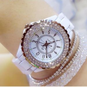 Womens Watch Brand Light Luxury Ceramic Watches Simple Full Diamond Waterproof Ladies Fashion Quartz Clock Wristwatches gift W0062
