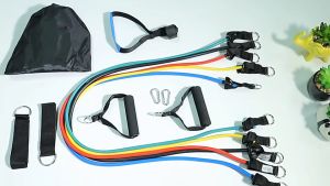 Alat Yoga Tali Stretching Pilates Tube Yoga Fitness 11 Set Alat Yoga