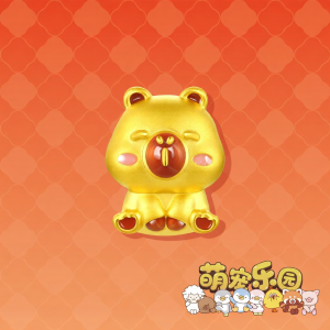 Auspicious Full Gold Thinking Bear Charm Hand Chain