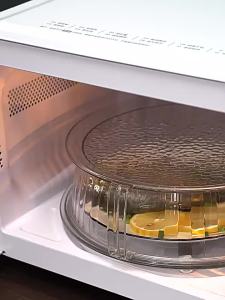 PC Microwave Oven Cover with Handle Heat Resistant Splatter Guard Lid Transparent Plate Dish Shield for Kitchen Fridge & BBQ