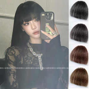 Natural Looking Cartoon Style Womens Hair Fringe Airy Bangs Real Hair Fake Hair Pieces Frontal Hair Parting Hair Transplant