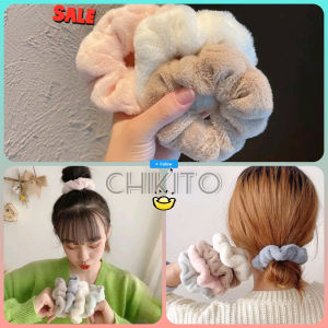 Ikat Rambut Korea Scrunchie Bulu Kunciran Rambut Lingkar Besar Scrunchie Korea RW5723