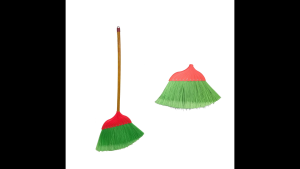 Nylon Green Broom with Wooden Handle