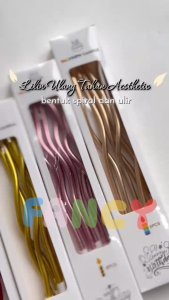 Lilin ulir / spiral pendek warna warni / biru tua / ungu / merah/ gold