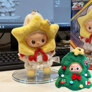 ชุดเครื่องแต่งกายต้นคริสต์มาสขนาดเล็กสำหรับตุ๊กตา Labubu ขนาด 10 ซม. ของ The Monsters Pin For Love Series สำหรับตุ๊กตา Labubu V4 อุปกรณ์เสริมสำหรับตุ๊กตา