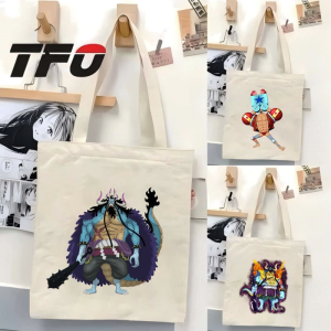 TFO Tote Bag One Piece the Straw Hat Pirates Monkey D. Luffy Versatile Ideal for College School