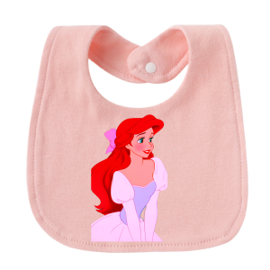 Disney | Childrens Cartoon Feeding Bib Baby Cotton Bib Girl Newborn Style Double Layer Bib Baby Drool Wipe With Cartoon Print Bib