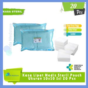 Kasa Lipat Medis Steril Pouch 10Cm x10Cm Isi 20 Pcs Kain Perban Pembalut Luka Besar Bekas Operasi Klinik Toko Alkes Murah