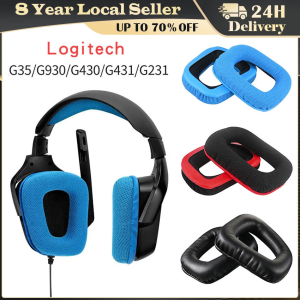 Replacement Ear Pads Cushions Memory Foam Earmuffs Protein Leather/Mesh Fabric Headphone Earpads for Logitech G35 G930 G430 F450
