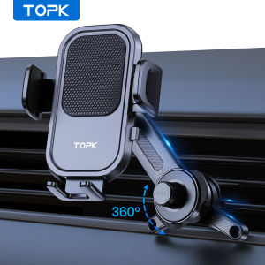 TOPK | Giá Đỡ Điện Thoại Trên Ô Tô TOPK Tay Cần Kéo Dài Hỗ Trợ 3 Điểm Móc Kim Loại Thao Tác Bằng Một Tay Giá Đỡ Điện Thoại Đa Năng Màu Đen Cho Ô Tô