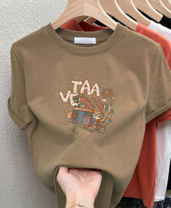 DVDK | Cotton Regular Shoulder Printed Slim-fit T-shirt Summer