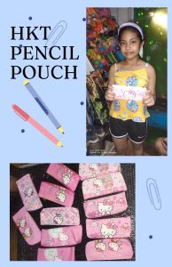HKT Random Design Pencil Pouch with zipper for Kids - 19cm x 8cm x 3cm
