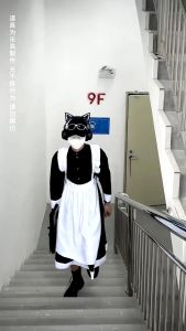 ชุดแม่บ้านแสนหวาน ชุดคอสพนักงานเสิร์ฟ ชุดพนักงานเสิร์ฟโลลิต้าสองมิติน่ารัก