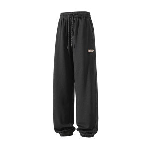 Quần Ống Rộng Cỡ Lớn Thường Ngày Quần Ống Đứng Lót Lông Cừu Phong Cách Đường Phố Mùa Đông Thời Trang Đa Năng Quần Dài