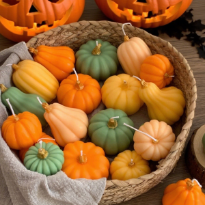 3D Halloween Pumpkin Scented Candle Silicone Mold Halloween Home Decor Plaster Resin Craft Gifts Handmade Making Mould