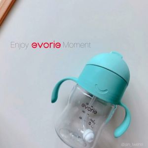 Evorie Tritan 360 Gravity Straw Water Bottle Sippy Cup 200ml