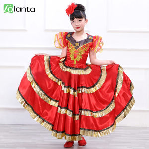 Spanish Flamenco Dress & Kids Girls Costume: A Perfect Fit for United Nations Day & Halloween