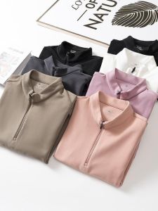 Fall Winter Couples Soft Cashmere Protein Brushed Half Zipped Stand Collar Pullover Comfortable Plaid Slim-Fitting Sweater