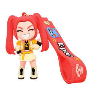 Hasbro | 4pcs Demon Hunters Keychain Pendant Little Tiger Character PVC Figure Anime Theme Keyring For Fans Gift Backpack Phone Bag