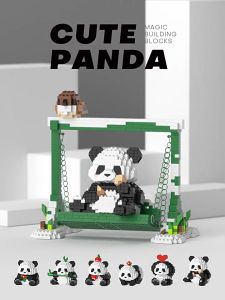 LELE Mainan Balok Panda Bricks Nano Block karakter kartun DIY Susun Edukasi Mainan Anak Perempuan