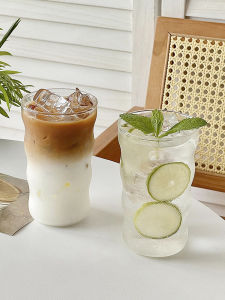 Cốc Cà Phê Thủy Tinh Borosilicate Cao Tối Giản Glacier Thiết Kế Cốc Uống Nước Chịu Nhiệt Cho Đồ Uống Lạnh Americano Latte