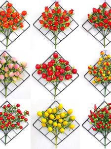 Trang Trí Tường Hoa Quả May Mắn Bằng Nhựa Trang Trí Phòng Khách Hoa Tươi Giả Trang Trí Hoa Quả May Mắn Trang Trí Nhà Trang Trí Năm Mới