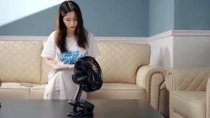 OPOLAR 10000mAh Oscillating Clip on Fan 8” Rechargeable Battery Operated Fan with 4 Speeds Timer Sturdy Clamp