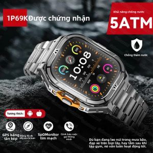GUHUAVMI TANK X5 Đồng Hồ Thông Minh Smartwatch 5ATM IP69K Chống Nước Chắc Chắn GPS Băng Tần Kép La Bàn Cuộc Gọi Bluetooth Theo Dõi Nhịp Tim Cho Android iOS